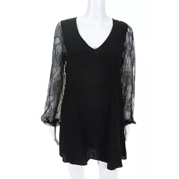 Lovers + Friends V-Neck Lace Mini Shift Dress - Picture 1 of 6